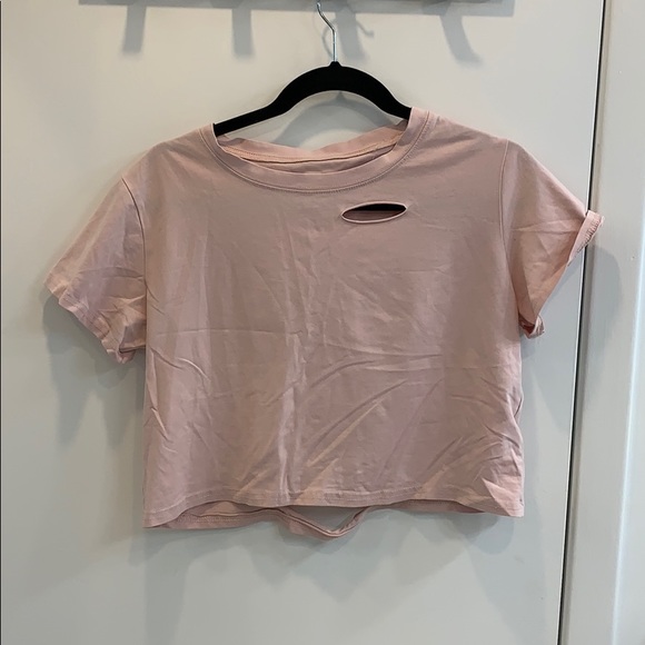 Never worn- torn light pink t-shirt from Zaful - Picture 1 of 2